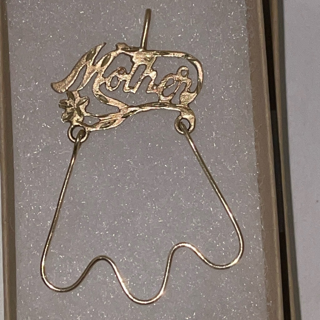 Vintage 14k Mother Charm Holder Pendant